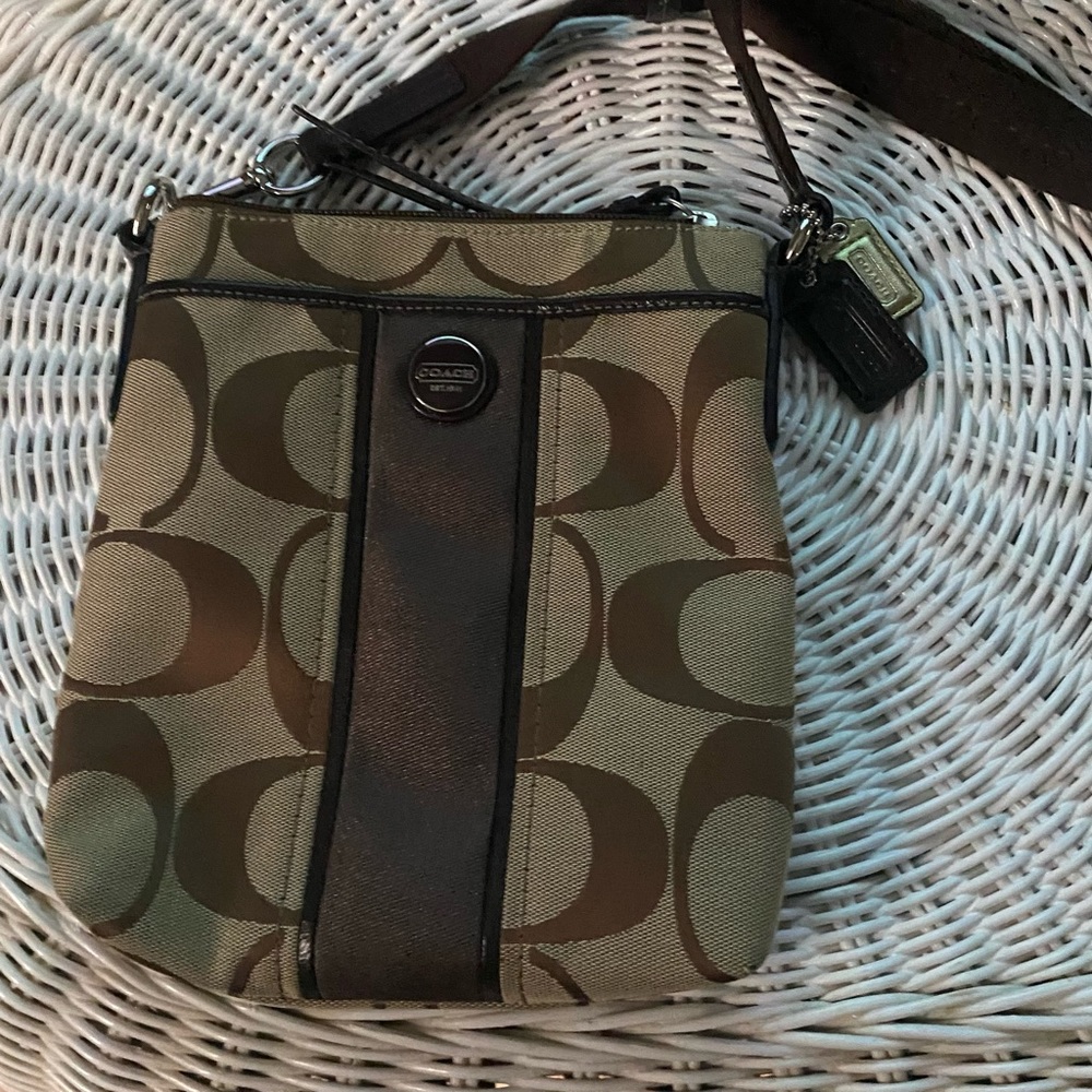 Coach Signature Brown Crossbody Swingpack Messenger - Picture 2 of 6